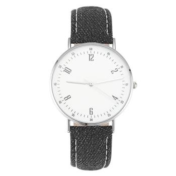 Reloj De Esfera Casual Moda Cuarzo Correa De Cuero Negra - Hombres