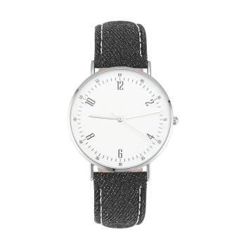 Reloj De Esfera Casual Moda Cuarzo Correa De Cuero Negra - Mujer