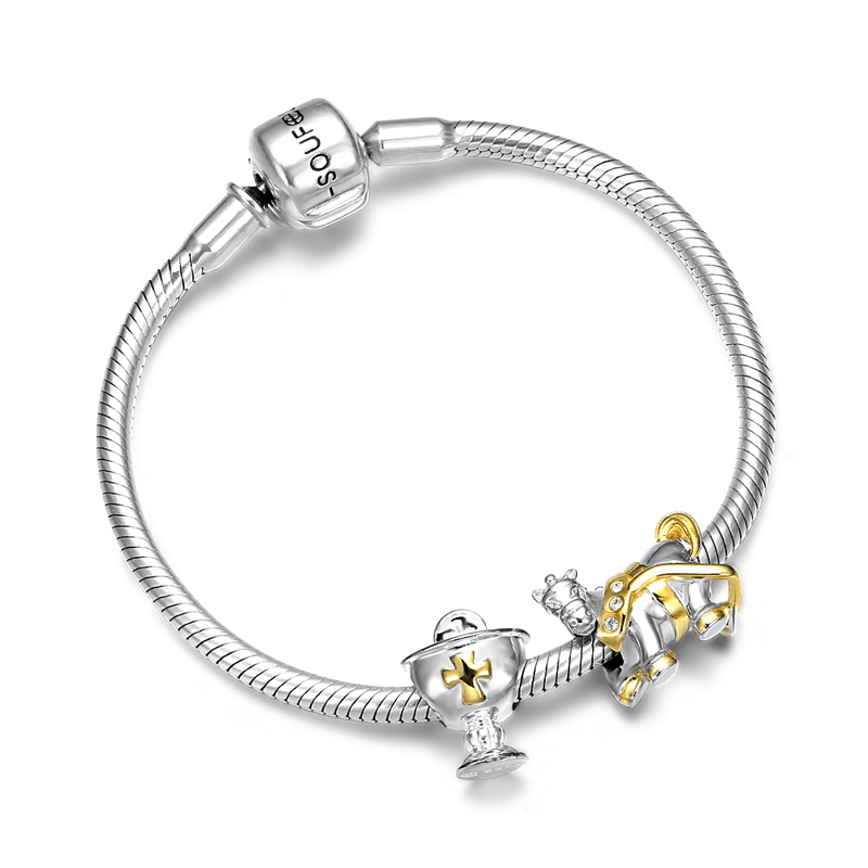 Pulsera Caballos Plata De Ley 925