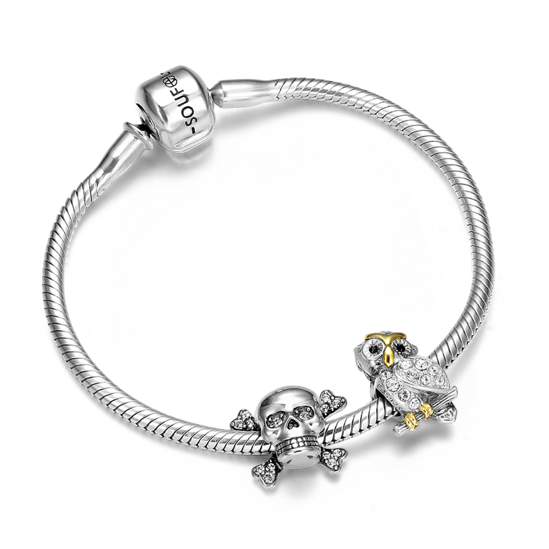 Pulsera Búho Plata De Ley 925