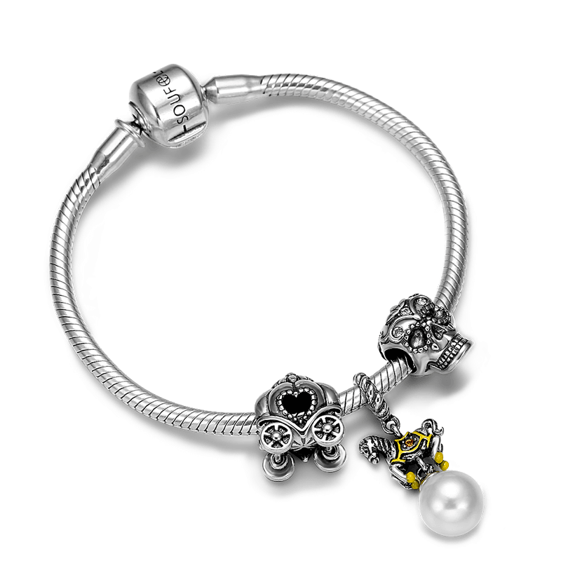Pulsera Esqueleto Plata De Ley 925