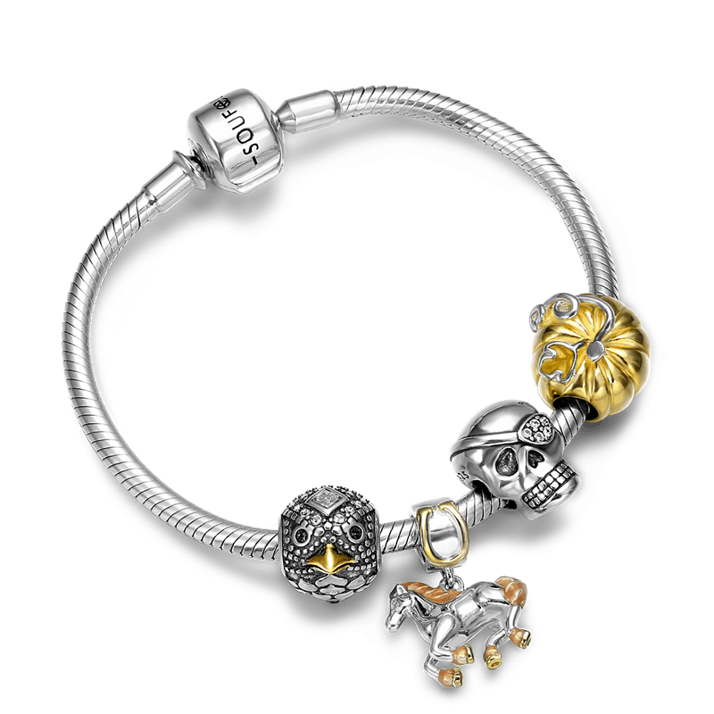 Pulsera De Halloween De Plata De Ley 925