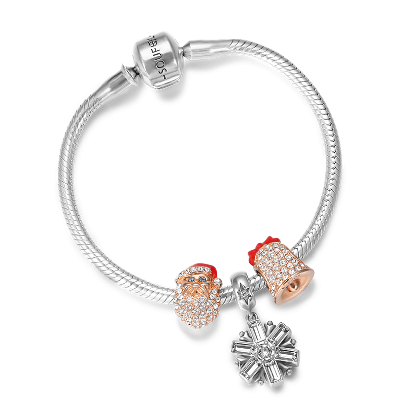 Pulsera Papá Noel Plata De Ley 925