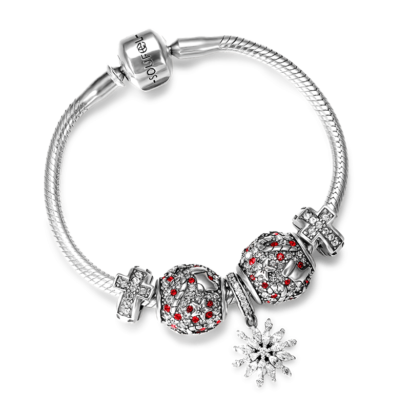 Pulsera Bendición De Navidad De Plata De Ley 925