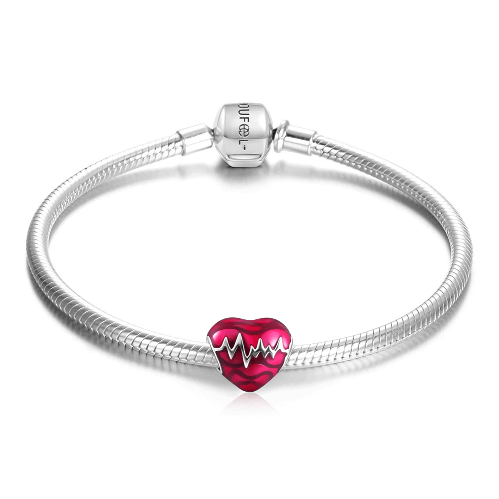 Pulsera Heartbeat Plata De Ley 925 Cxl469