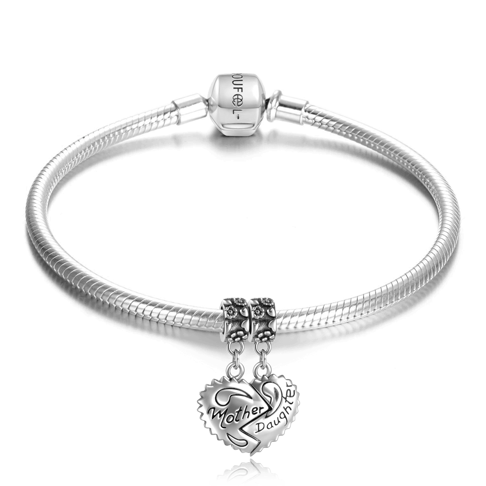 Pulsera Madre Hija Plata De Ley 925