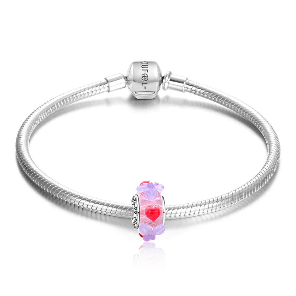 Flores En Plena Floración Pulsera De Plata De Ley 925