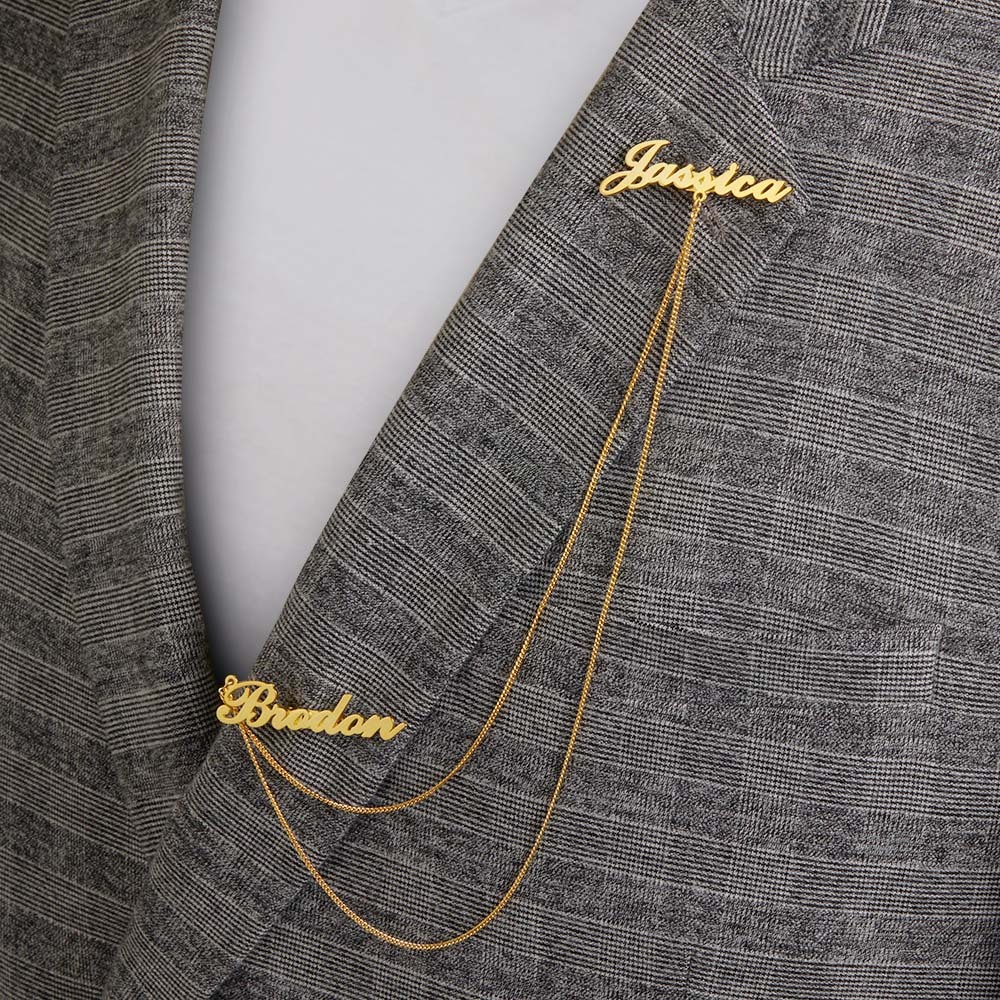 Broche Con Nombre Personalizado, Pin De Solapa Vintage Personalizado, Regalos Para Parejas - TuNombrecollar