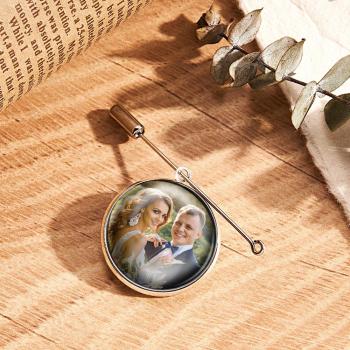 Pin De Solapa Con Foto Personalizada Con Texto, Broche Retro, Regalo Para Hombre - TuNombrecollar