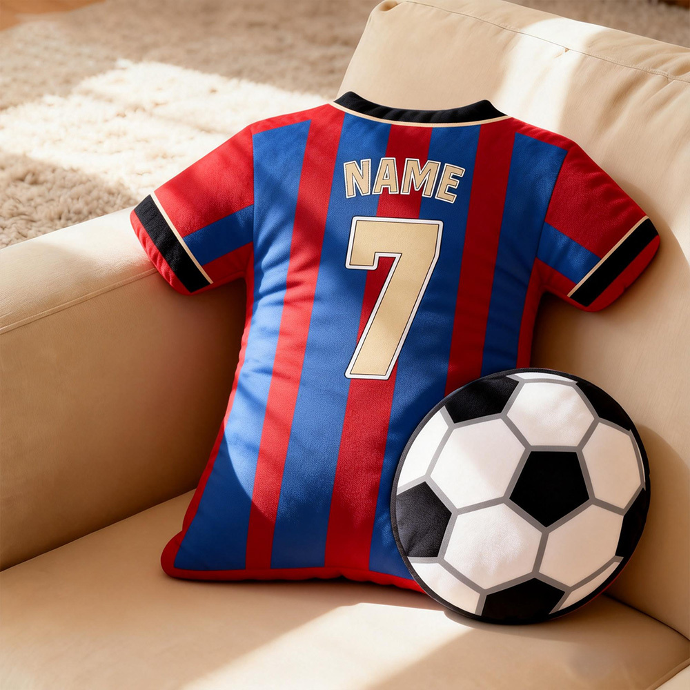 Custom Name and Number for Fans Personalized Graphic3DPrint Soccer Jersey Pillow