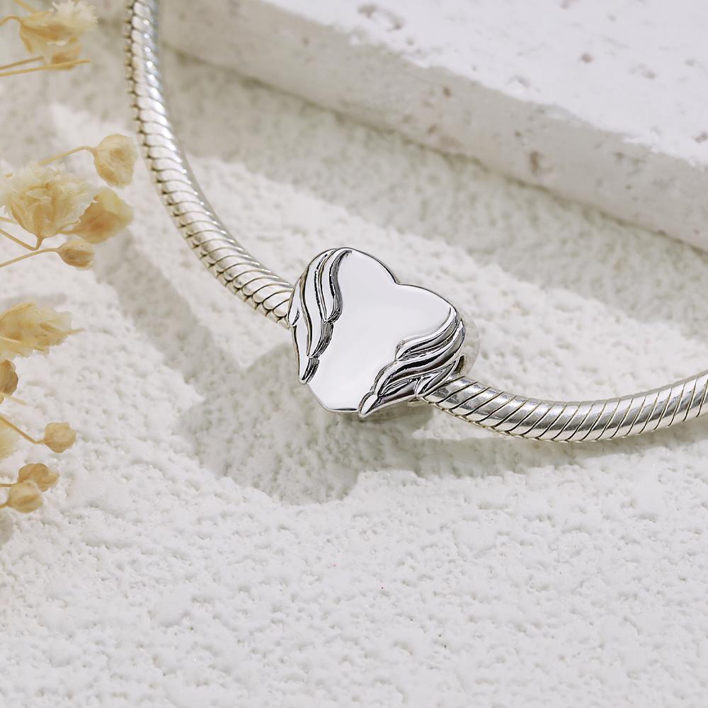 Colgante Con Foto Personalizada, Ala De Corazón, Regalo Romántico - TuNombrecollar