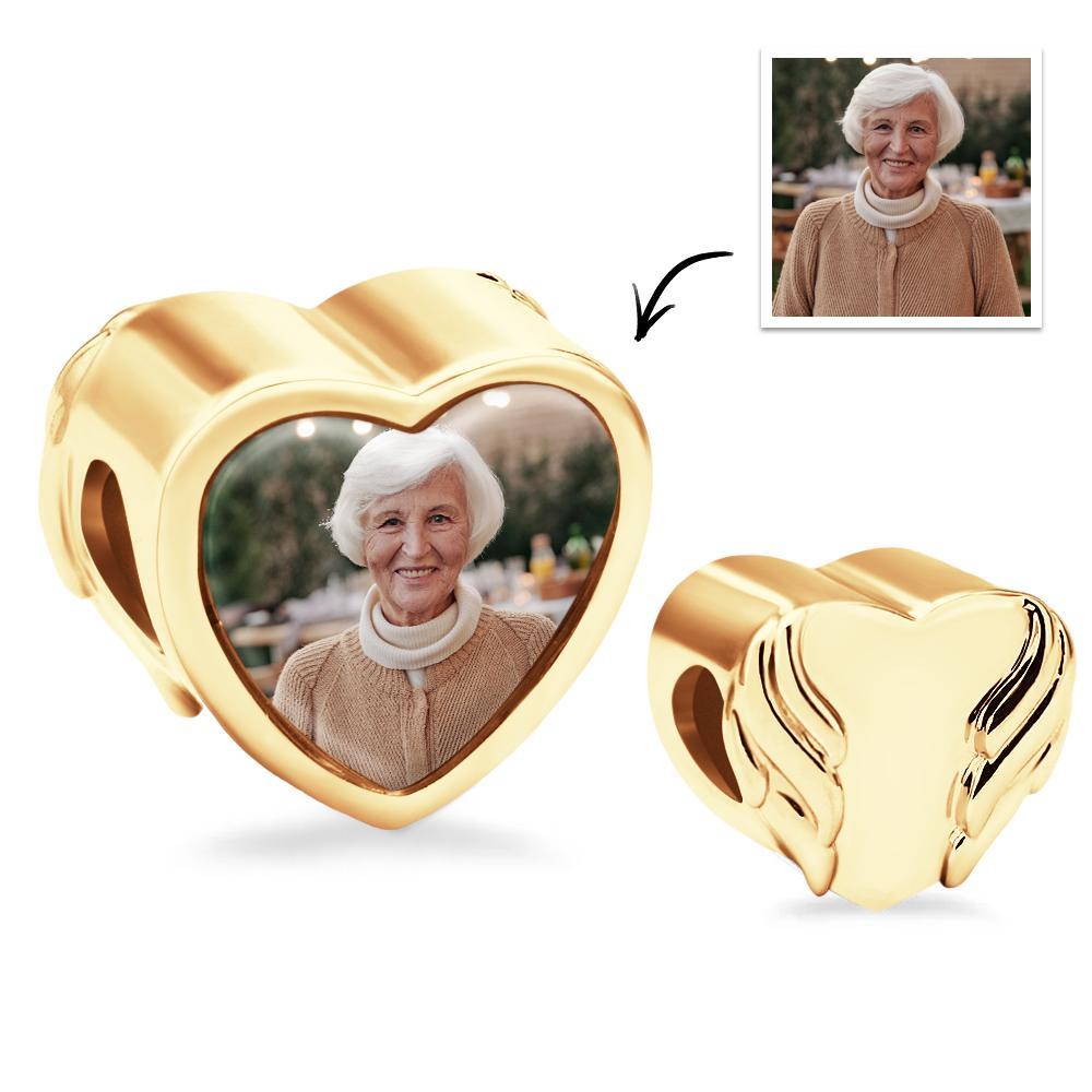 Colgante Con Foto Personalizada, Ala De Corazón, Regalo Romántico - TuNombrecollar
