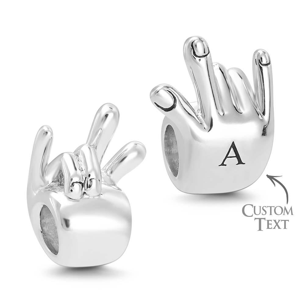 Encanto De Foto Personalizado Monograma Personalizado Alfabeto Inicial Te Amo Apoyo A Amigos Amuleto De Buena Suerte - TuNombrecollar