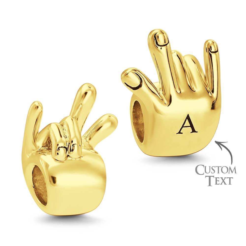 Encanto De Foto Personalizado Monograma Personalizado Alfabeto Inicial Te Amo Apoyo A Amigos Amuleto De Buena Suerte - TuNombrecollar
