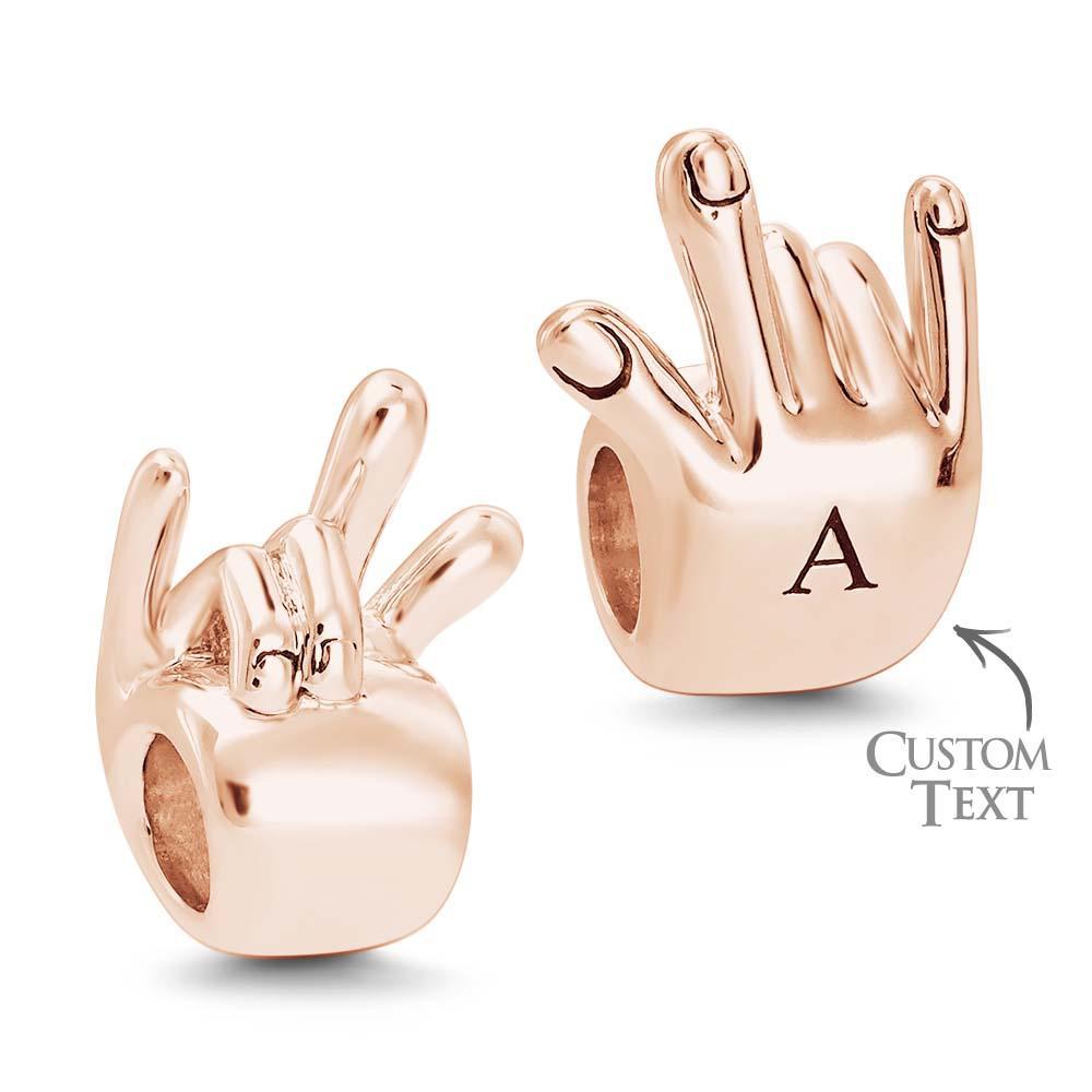Encanto De Foto Personalizado Monograma Personalizado Alfabeto Inicial Te Amo Apoyo A Amigos Amuleto De Buena Suerte - TuNombrecollar