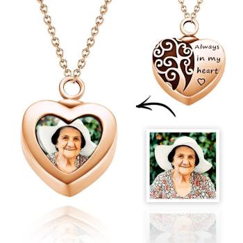 Collar Urna Personalizada Para Cenizas Collar De Cremación De La Memoria - Oro Rosa