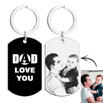 Personalized Engraved Keychain with Birthstone Memorial Gifts for Someone -