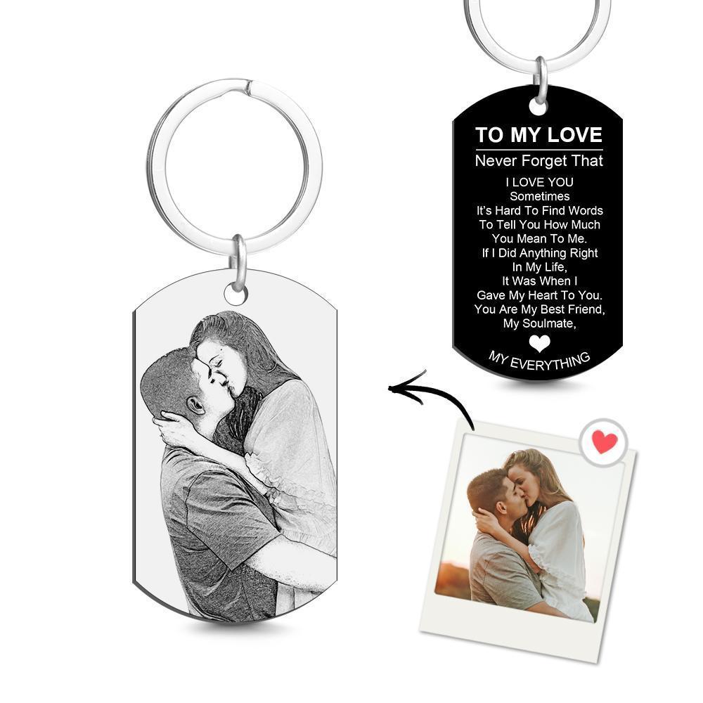 Photo Crystal Keychain Unique Gifts -
