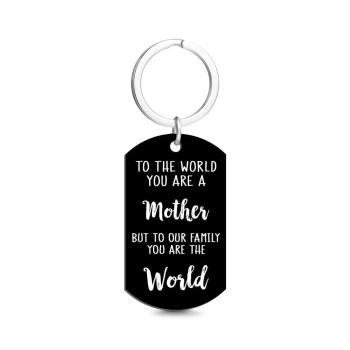 Photo Engraved Tag Keychain Gifts for Mom -