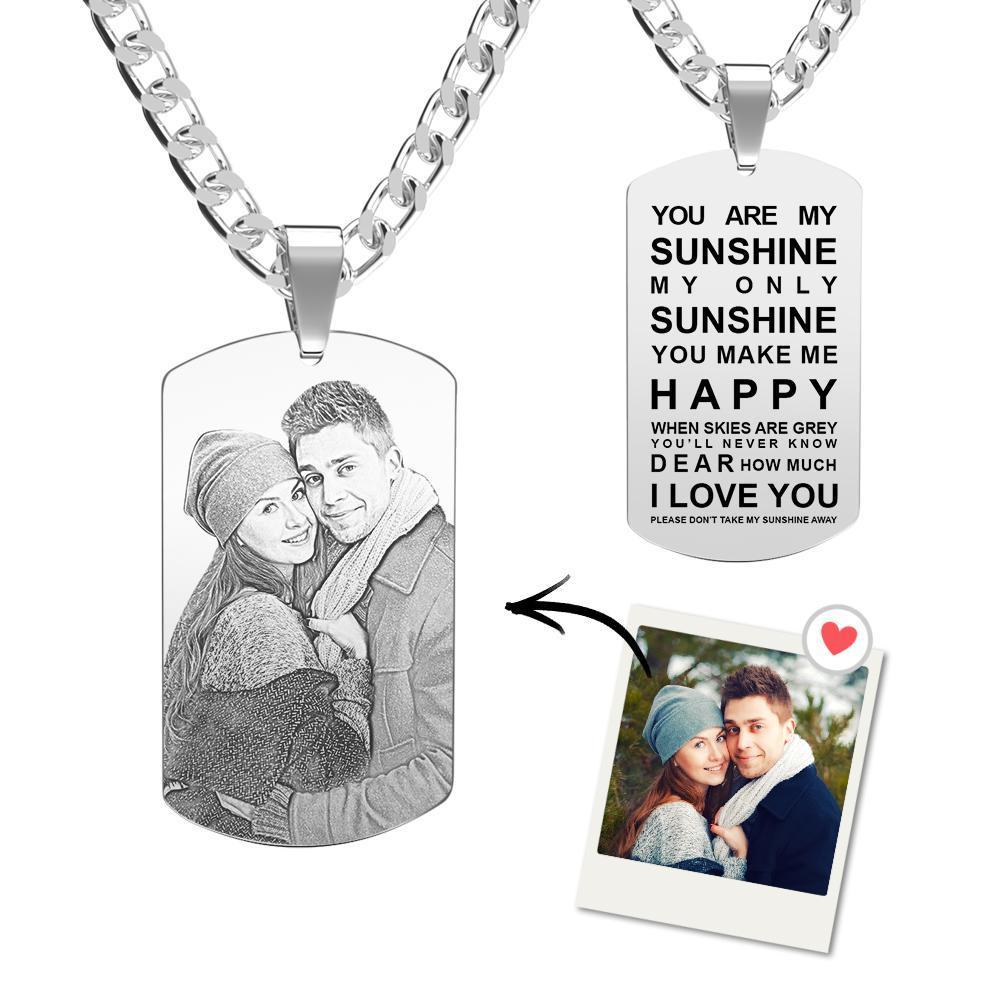 Foto Grabado Collar De La Etiqueta Del Regalo Del Mensaje De Amor Regalos Para La Esposa