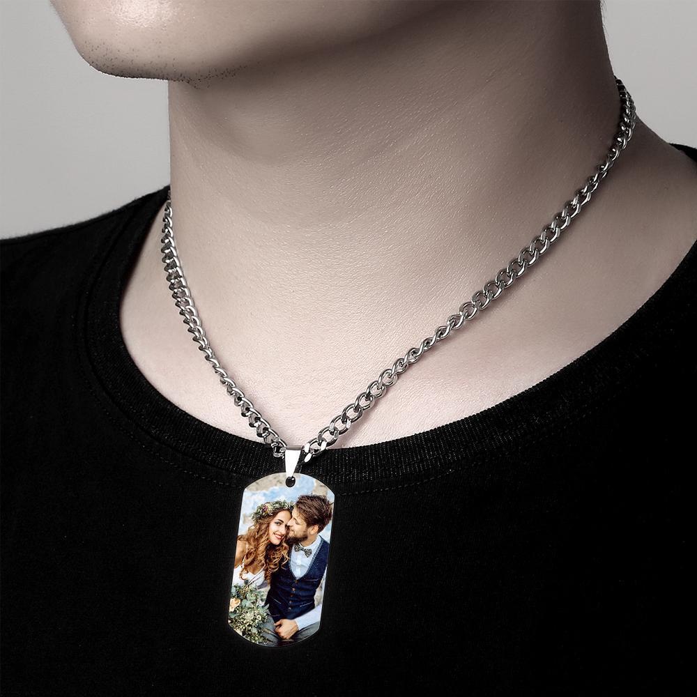 Collar con código Spotify escaneable Etiqueta Collar grabado Regalos para él