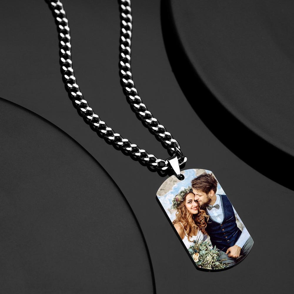 Collar con código Spotify escaneable Etiqueta Collar grabado Regalos para él