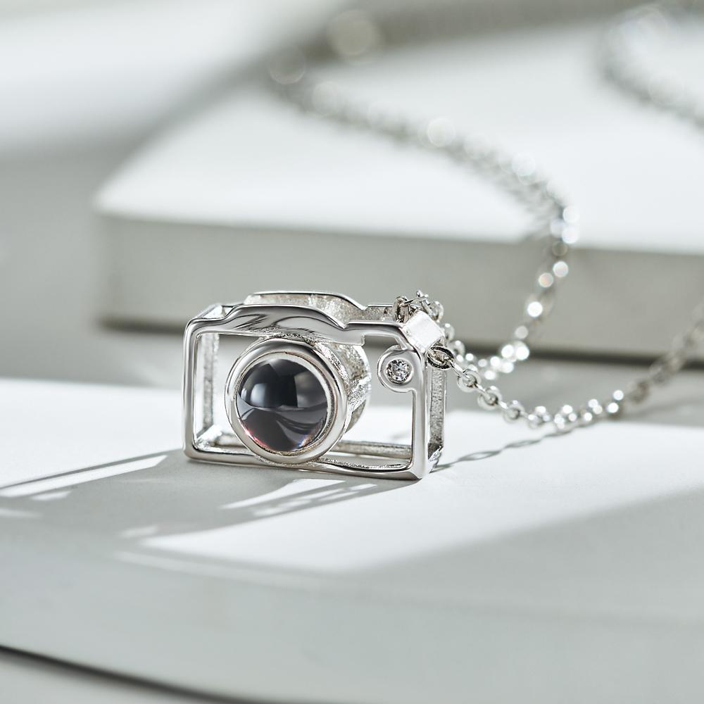 Regalos Creativos Personalizados De La Forma De La Cámara De La Proyección Del Collar De La Foto - TuNombrecollar