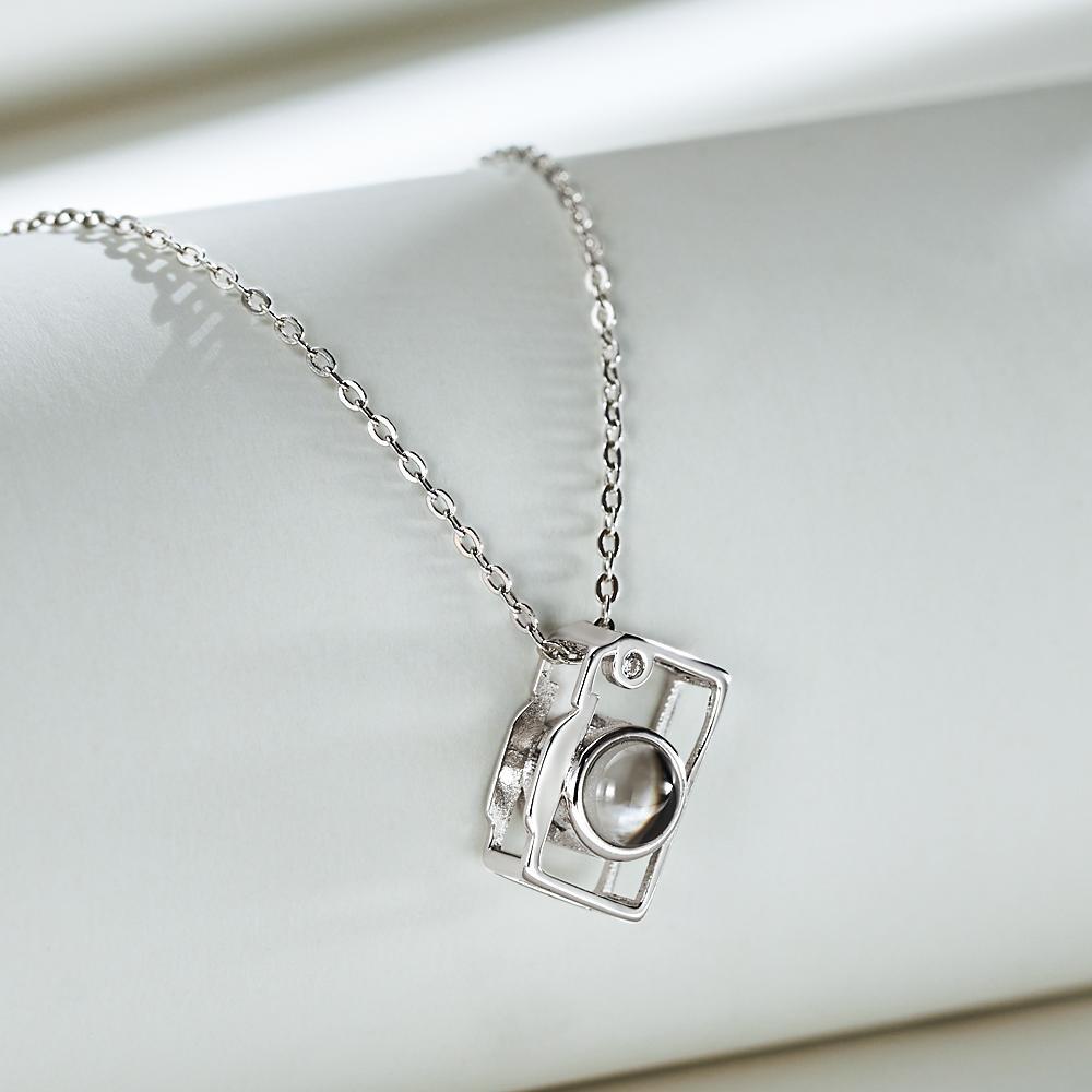Regalos Creativos Personalizados De La Forma De La Cámara De La Proyección Del Collar De La Foto - TuNombrecollar