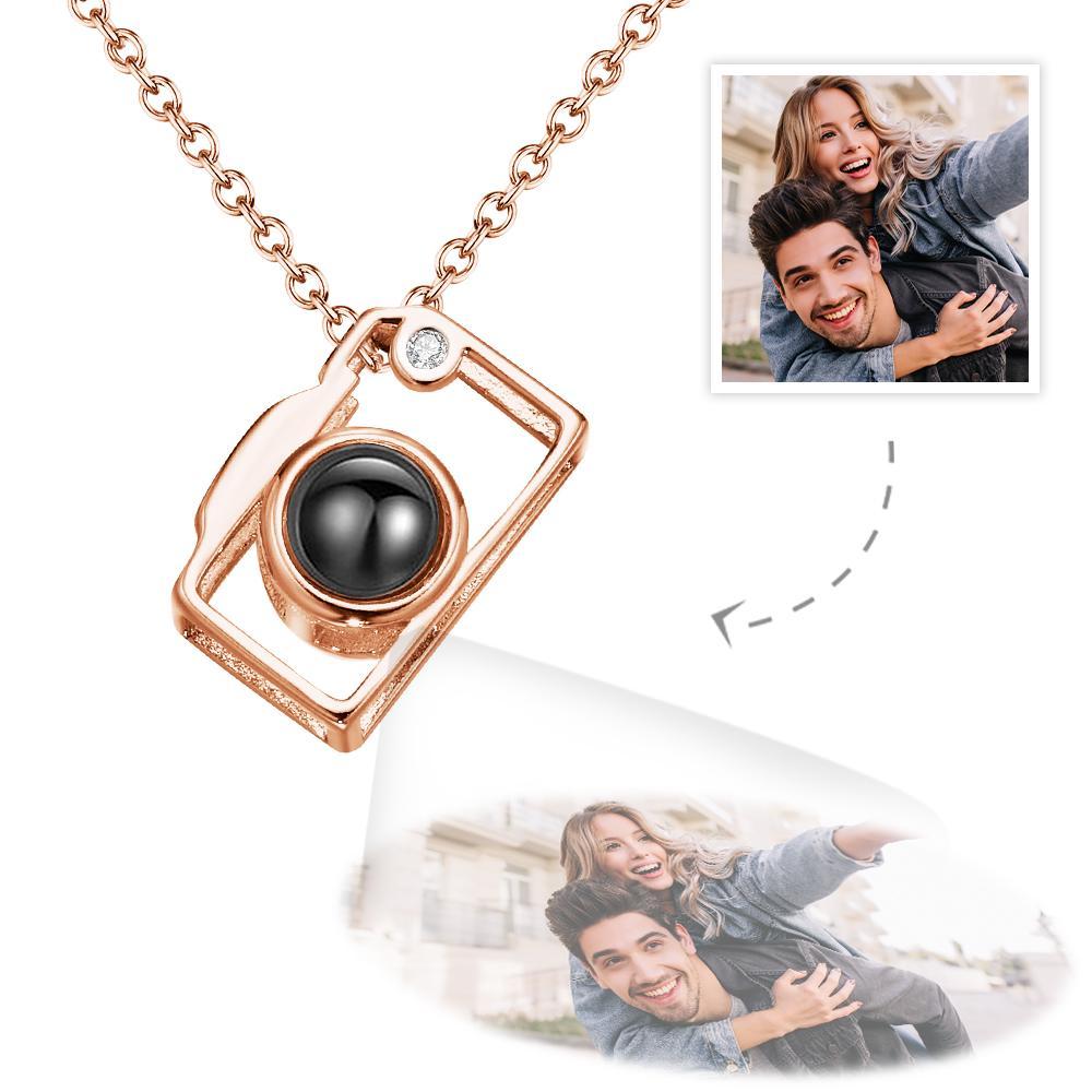 Regalos Creativos Personalizados De La Forma De La Cámara De La Proyección Del Collar De La Foto - TuNombrecollar