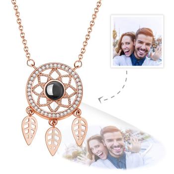 Collar De Proyección Personalizado, Foto Personalizada, Atrapasueños, Diamantes De Imitación, Regalos Creativos - TuNombrecollar