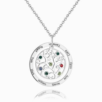 Collar de Filigrana con ?rbol Genealógico y Grabado Plata