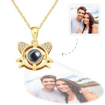 Collar De Proyección De Fotos Personalizado, Collar Con Colgante De Gato, Regalo Para Mujeres - TuNombrecollar