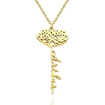 Custom Engraved Necklace Rose Shape Memorial Gift-Sliver - yournamencklaceuk