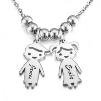 Collar de Madre de Plata con Charms para Ni?os