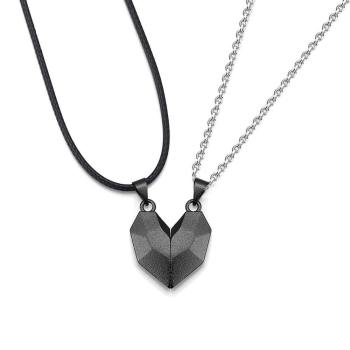 Collar magnético personalizado en forma de corazón 2 piezas Regalos para parejas
