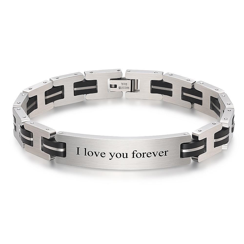 Pulsera Grabada Personalizada De Los Hombres De La Pulsera, Regalos Conmemorativos De Los Regalos Para El Novio