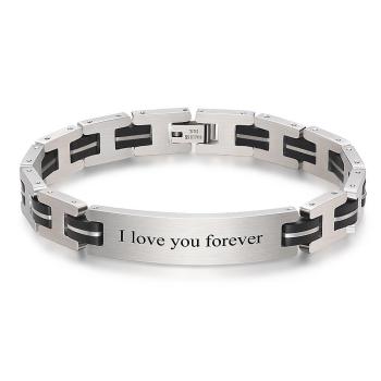 Pulsera Grabada Personalizada De Los Hombres De La Pulsera, Regalos Conmemorativos De Los Regalos Para El Novio