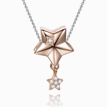 Collar De Estrellas Plata Dorada