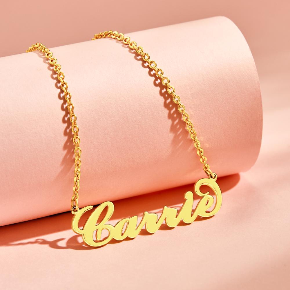 Collar Dorado Con Nombre Estilo 'carrie' Regalos Para Ella - TuNombrecollar