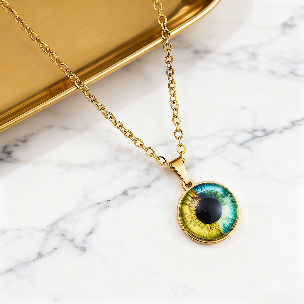 Colgante Personalizado Con Retrato De Pareja De Dos Ojos, Almas Entrelazadas, Collar De Dos Ojos, Collar Personalizado 'nuestros Ojos', Regalo De Aniversario Para Parejas. - 