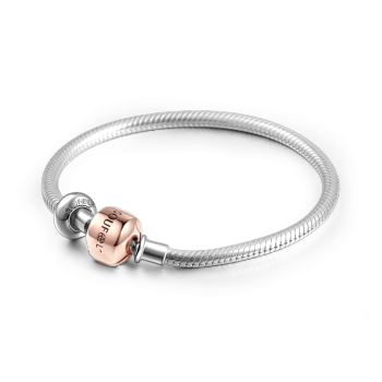 Pulsera De Oro Rosa Con Cierre Y Tapón