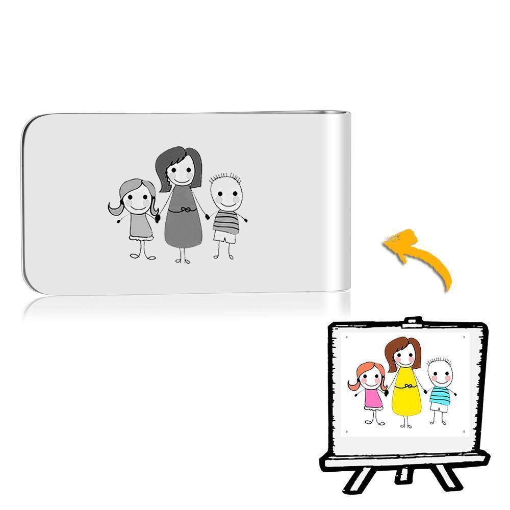 Clip Para Billetes Con Foto, Regalo De Escritura A Mano, Acero Inoxidable - Perfect Mom