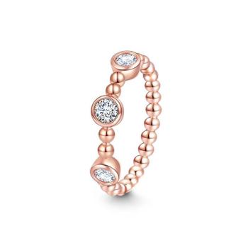 Elegante Anillo De Plata De Ley 925 En Busca De Un Sue?O En Oro Rosa De La Serie