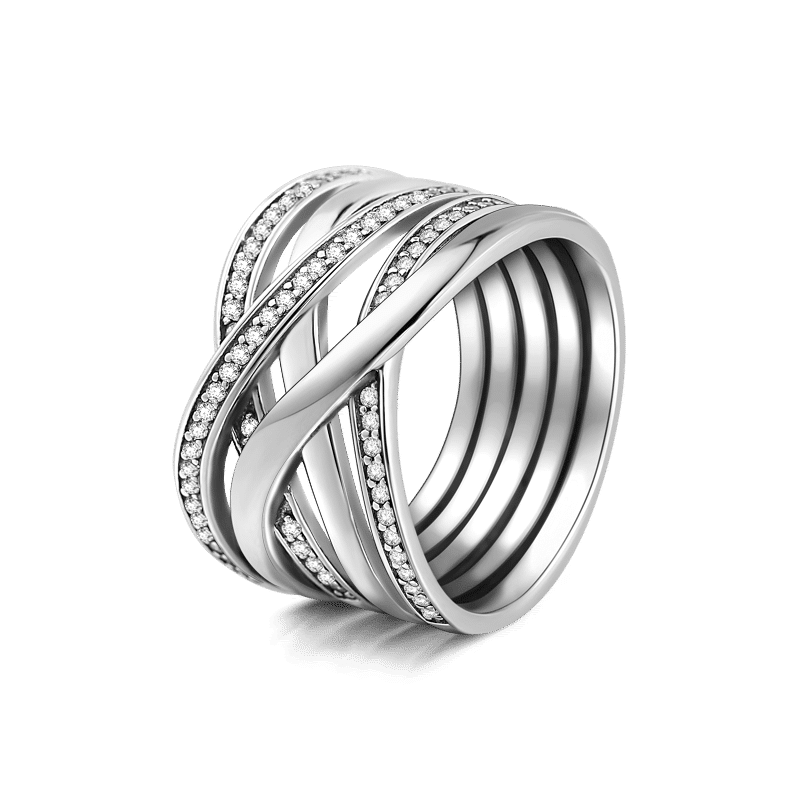 Anillo Entrelazado Plata De Ley 925