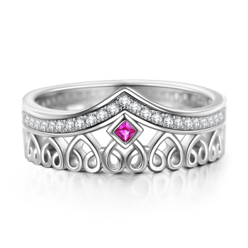 Anillo Princesa Tiara Plata De Ley 925