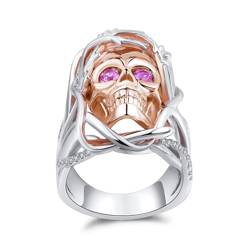 Anillo De Alma Gemela Femenina Oro Rosa Plata De Ley 925