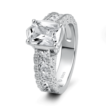 Corona Femenina Para Anillo De Amor Plata De Ley 925