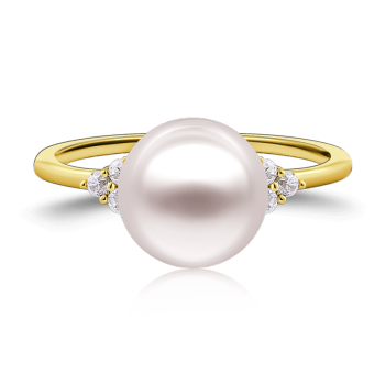 Sea Pearl Sunlight Series Ring Wings Charm Plata De Ley 925