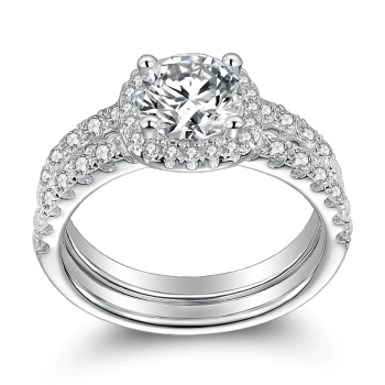 Anillo De Boda Femenino Lucky Love En Plata De Ley 925