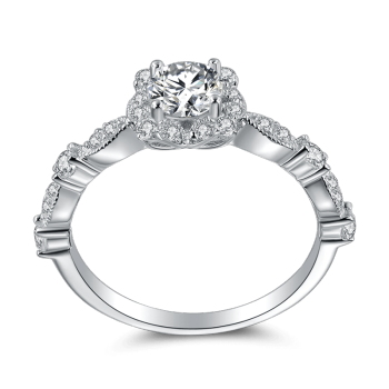 Anillo Mujer Flor Deslumbrante Plata De Ley 925